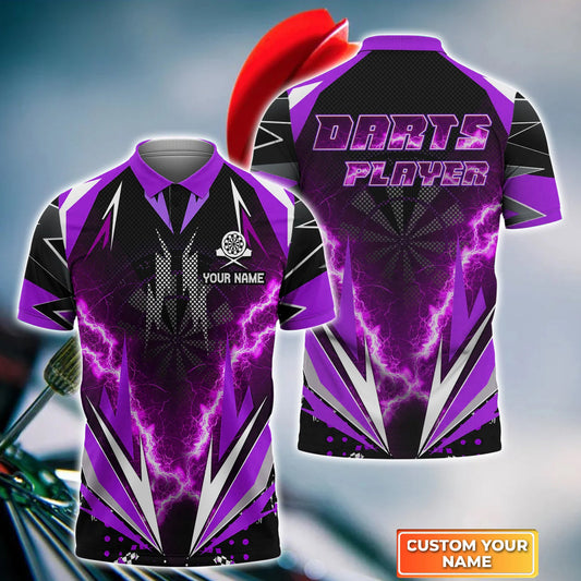 Personalized Name Darts Player All Over Printed Unisex Shirt Purple Version P160301