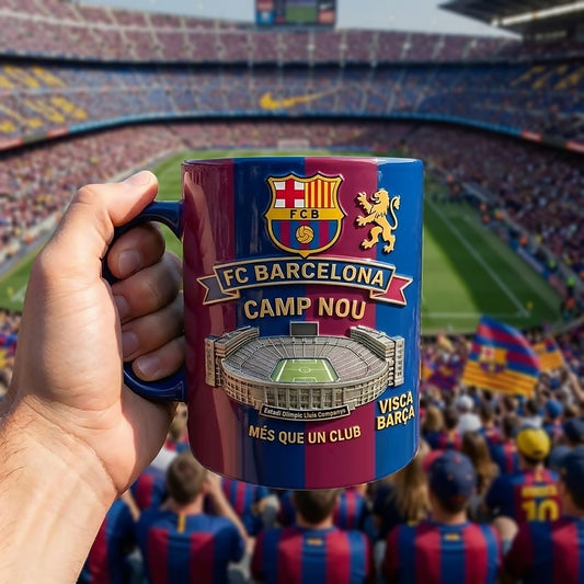 Barca FC Stadium Camp Now Accent Mug , Cream Mug Gifts , Holiday Gifts
