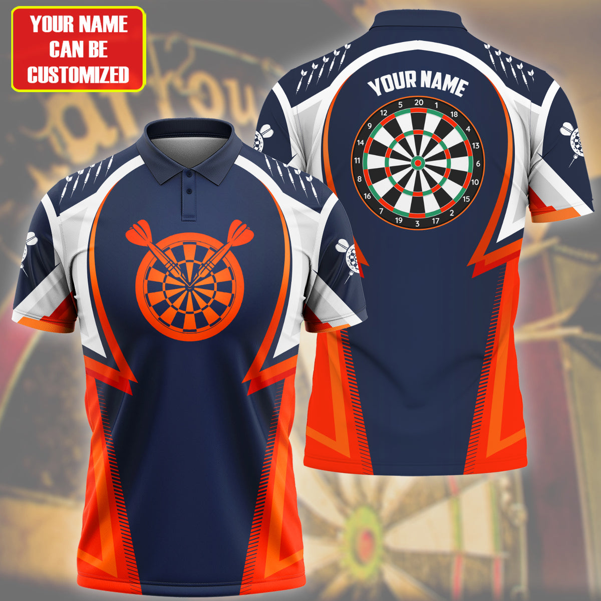 Personalized Name Darts Team All Over Printed Unisex Shirt P170601