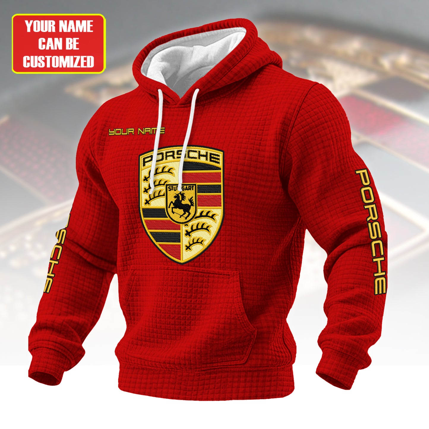 Personalized Pors Fabric Hooded Sweatshirt