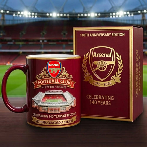 Arsenal Celebrating 140 Years Accent Mug , Cream Mug Gifts , Holiday Gifts
