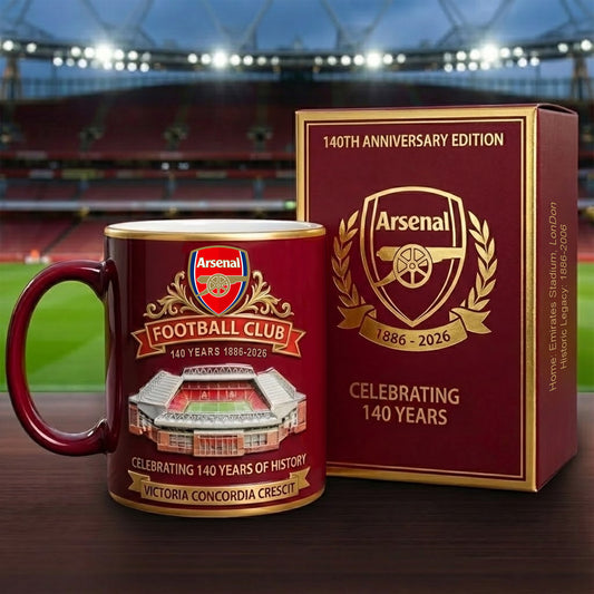 Arsenal Celebrating 140 Years Accent Mug , Cream Mug Gifts , Holiday Gifts