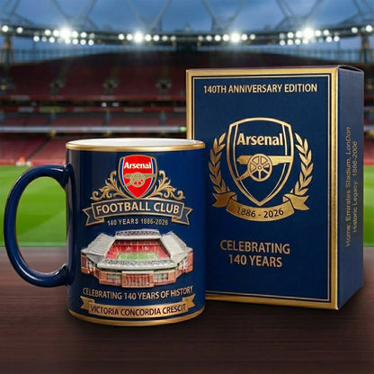 Arsenal Celebrating 140 Years Accent Mug , Cream Mug Gifts , Holiday Gifts