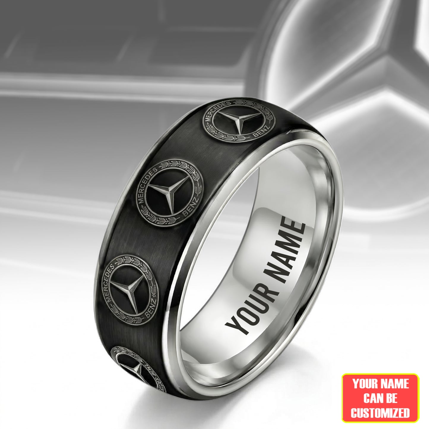 Personalized Merc Elegant Custom Alloy Ring