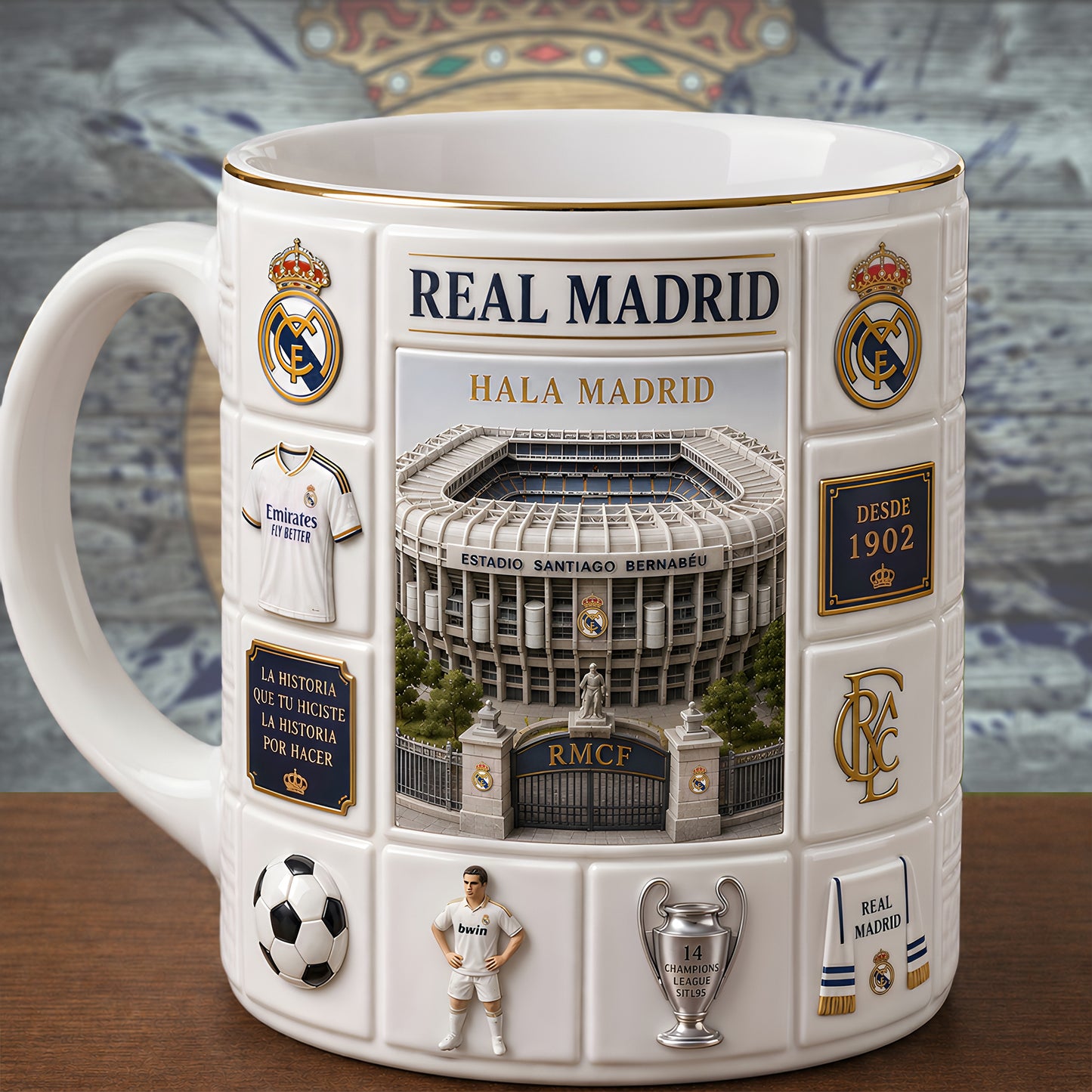 Real Stadium Accent Mug , Cream Mug Gifts , Holiday Gifts V2