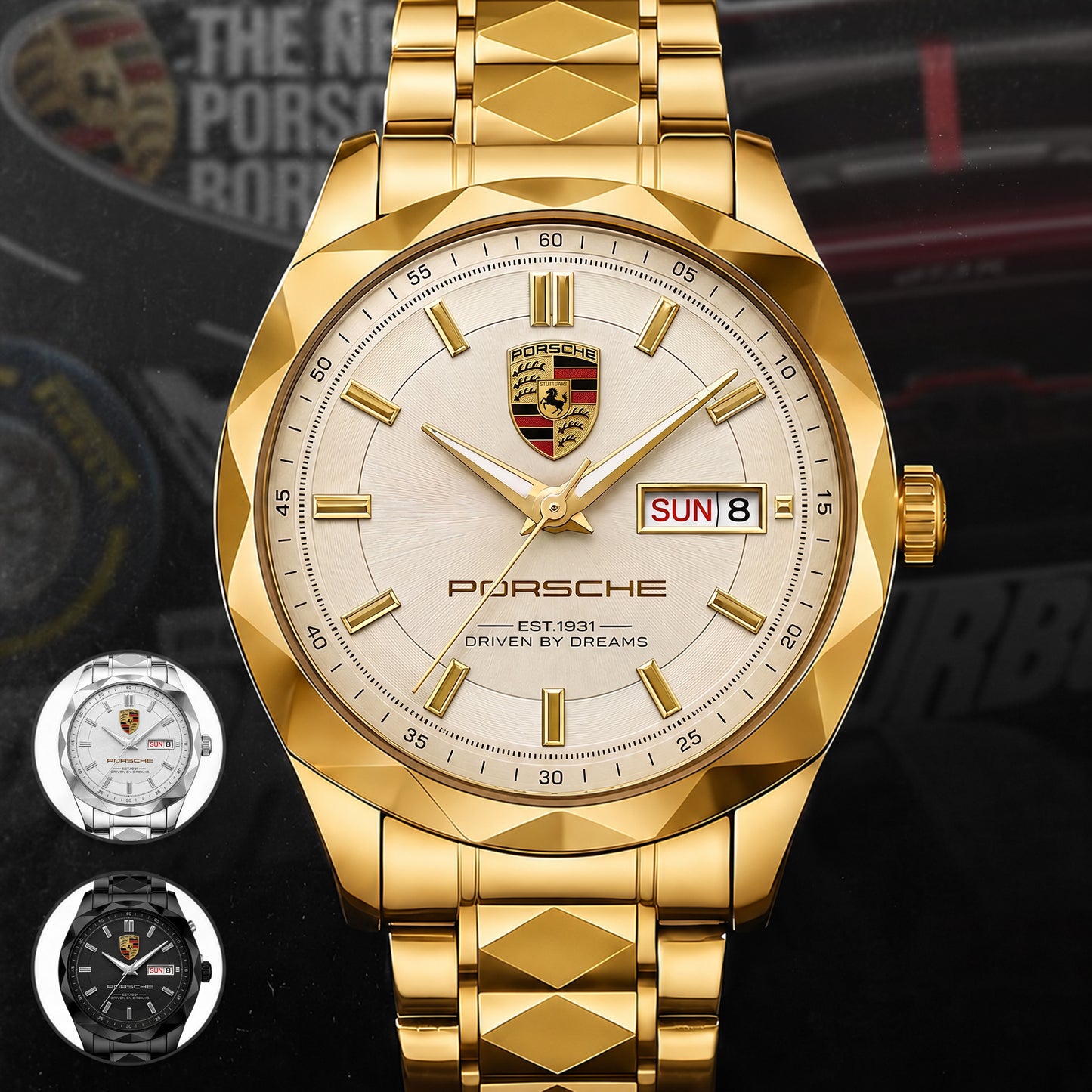 Personalized Pors Golden-times Luxury Charley Watch