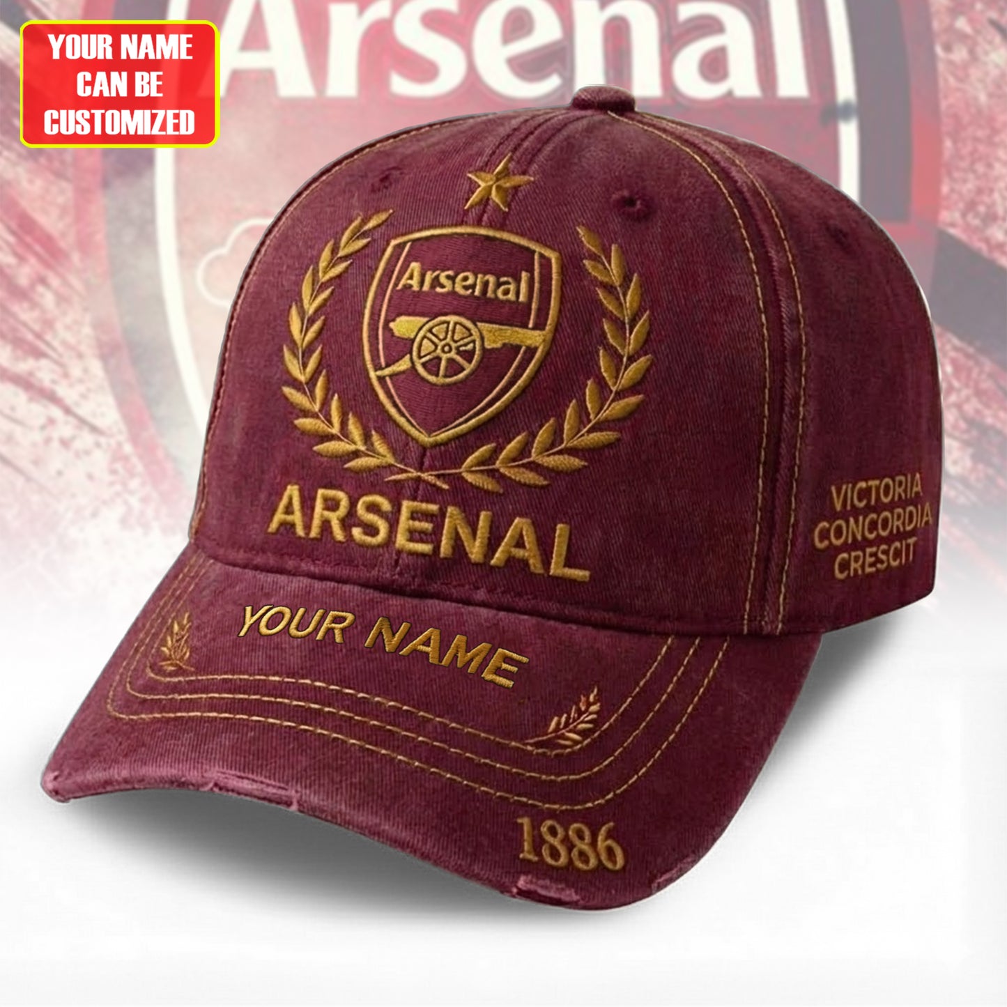 Personalized Arsenal 1886 Vintage Classic Cap