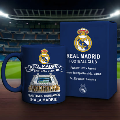 Real Hala Madrid Stadium Accent Mug , Cream Mug Gifts , Holiday Gifts