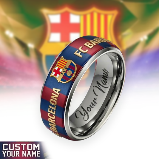 Personalized Barcelona FC Custom Alloy Ring