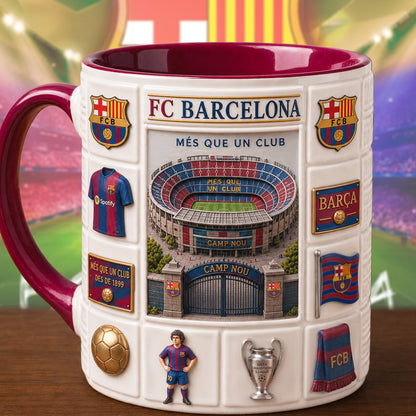Barca FC Stadium Accent Mug , Cream Mug Gifts , Holiday Gifts V2
