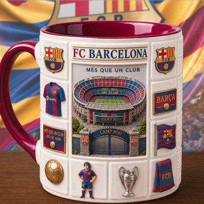 Barca FC Stadium Accent Mug , Cream Mug Gifts , Holiday Gifts V2