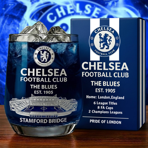 Chelsea 1905 Stamford Bridge Whisky , CFC Whiskey Glass , Holiday Gift