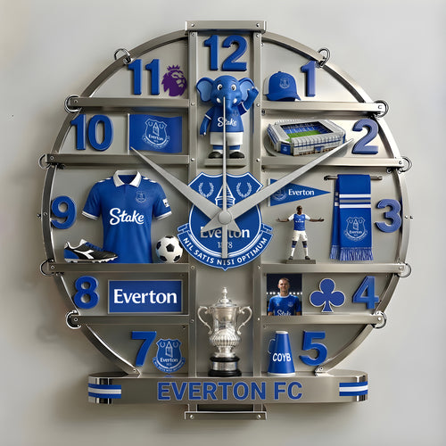 Everton Decorative 3D Visual Effect Acrylic Wall Clock