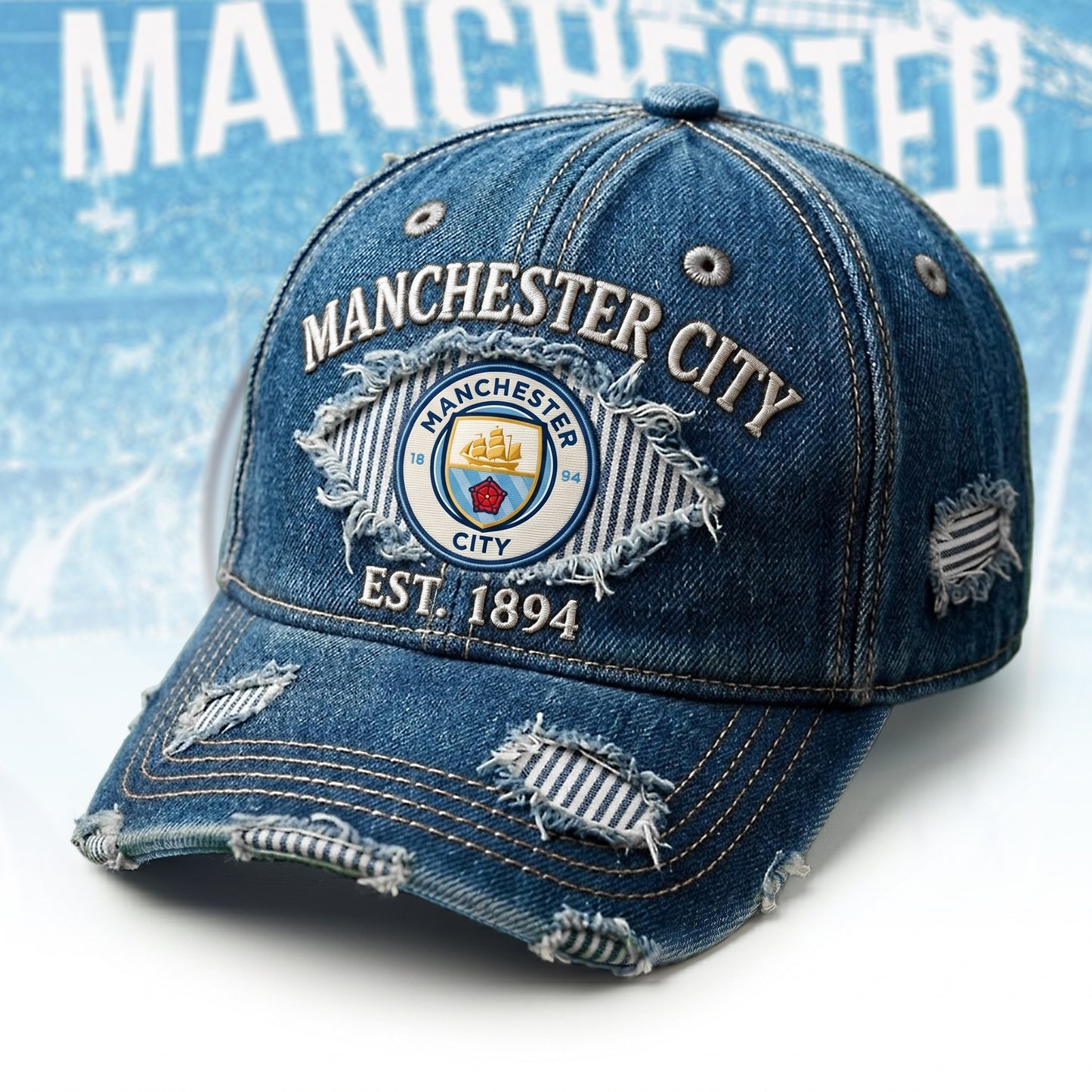 Manchester City FC 25/26 Champions Denim Classic Cap