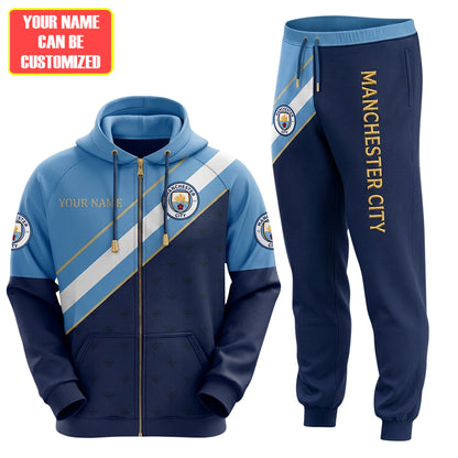 Personalized Man City 25/26 Hoodie and Sweatpants set