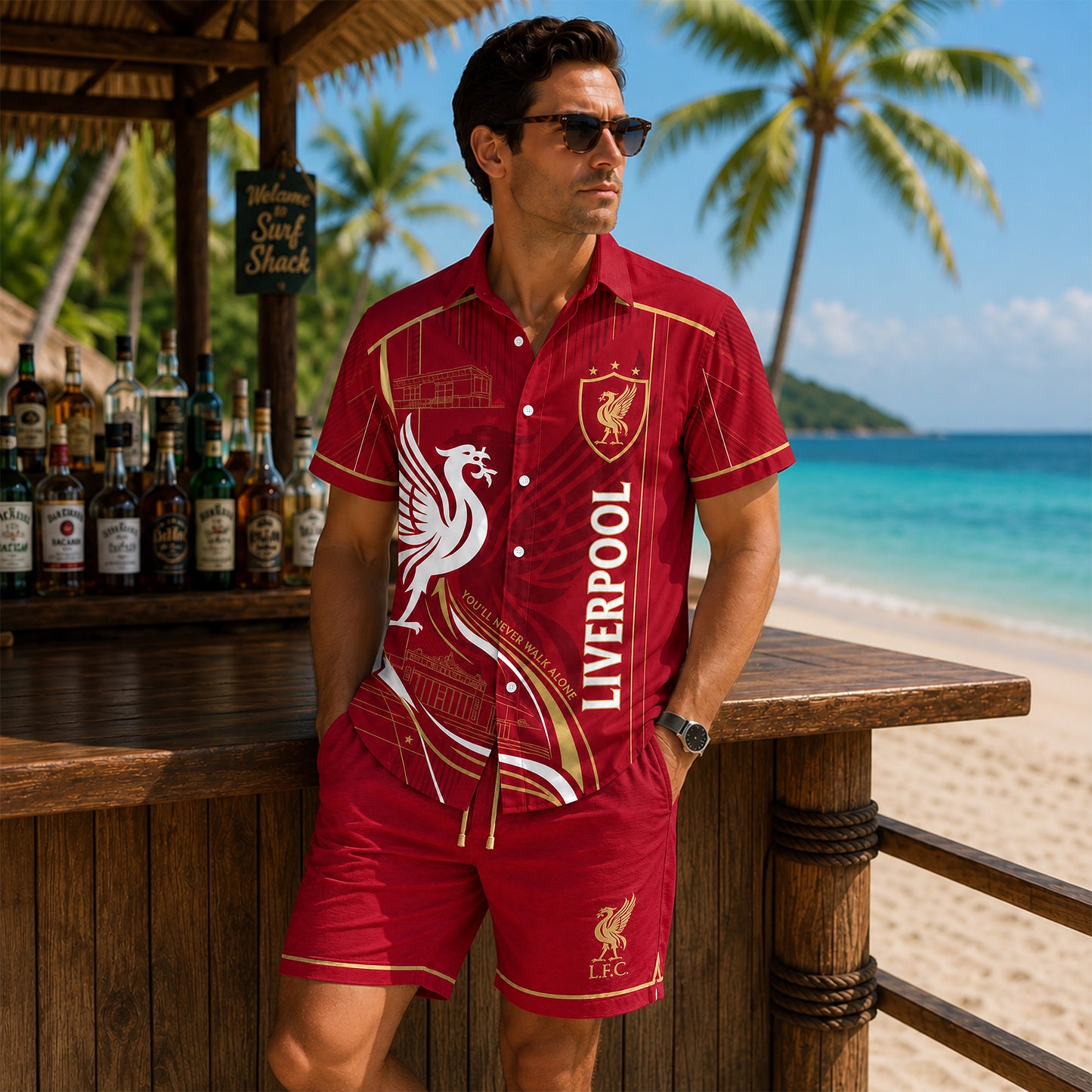 Lvp Anfiled Staidum Hawaii Shirt Beach Short