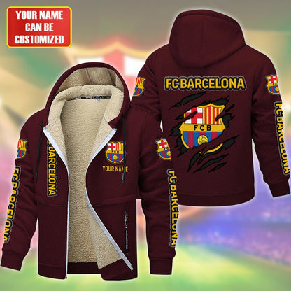 Personalized Barcelona Fleece 3D Unisex Hooded Jacket