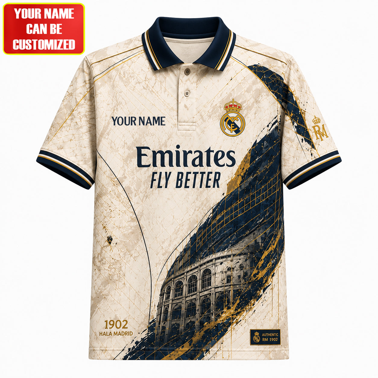 Personalized Real Madrid CF 2026 Polo Shirt