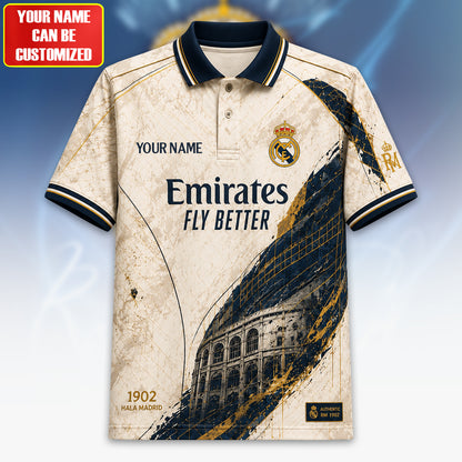 Personalized Real Madrid CF 2026 Polo Shirt