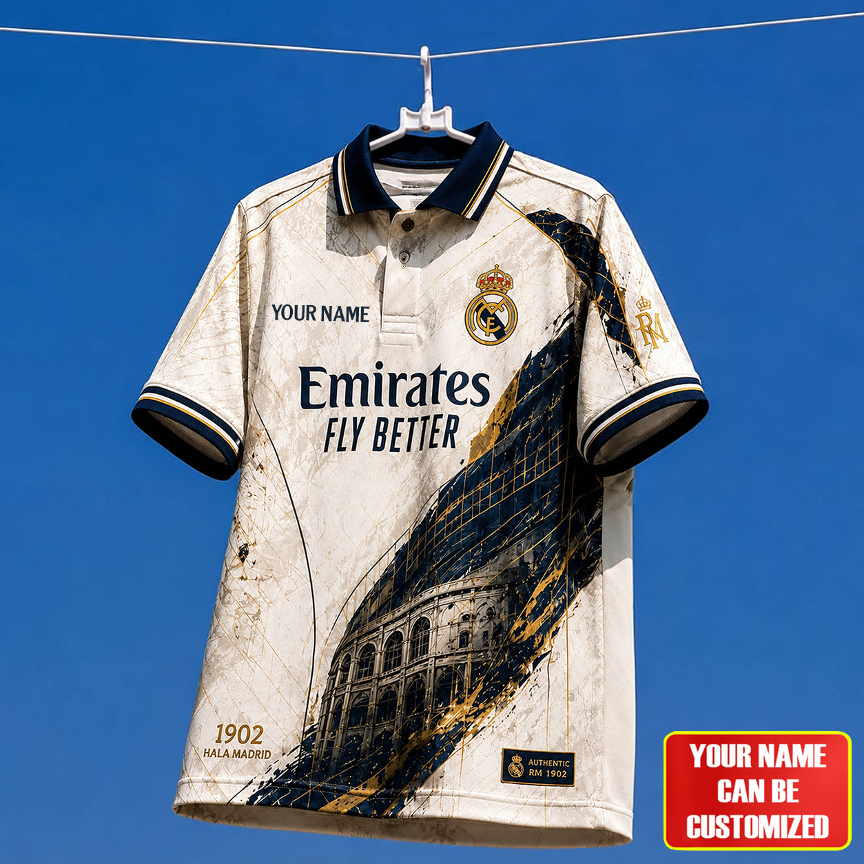 Personalized Real Madrid CF 2026 Polo Shirt