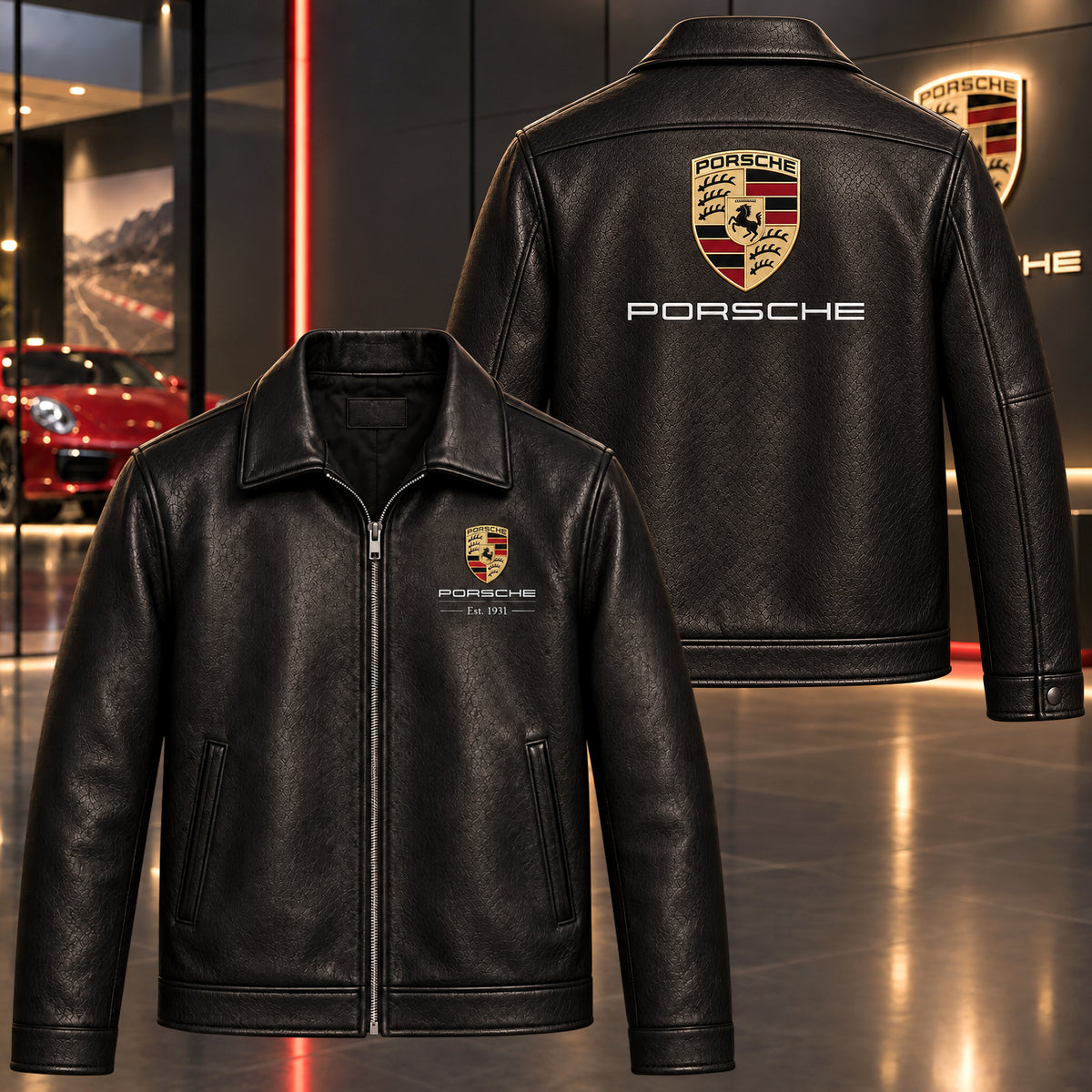 Pors Heritage 2026 Leather Collar Jacket