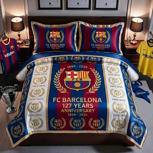 Barcelona FC 127 Years All Over Printed Bedding Set