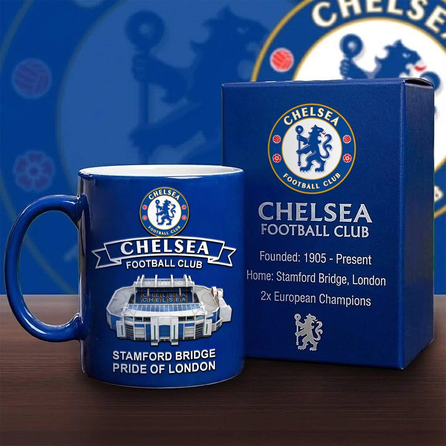 Chelsea Stamford bridge Accent Mug , Cream Mug Gifts , Holiday Gifts