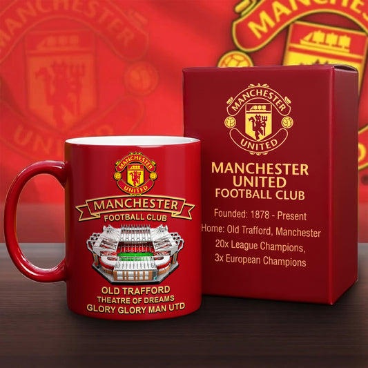 M.U FC Stadium Accent Mug , Cream Mug Gifts , Holiday Gifts