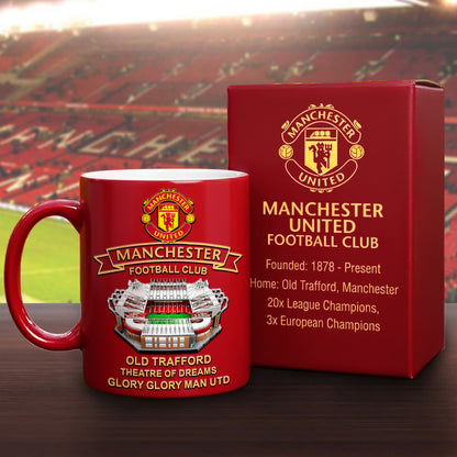 M.U FC Stadium Accent Mug , Cream Mug Gifts , Holiday Gifts
