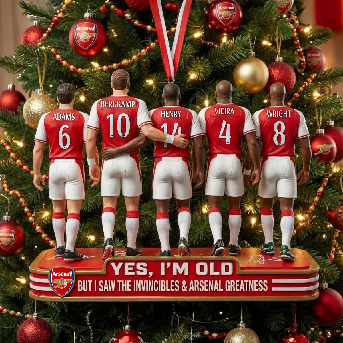 Arsenal FC Legendary Football Christmas Ornament