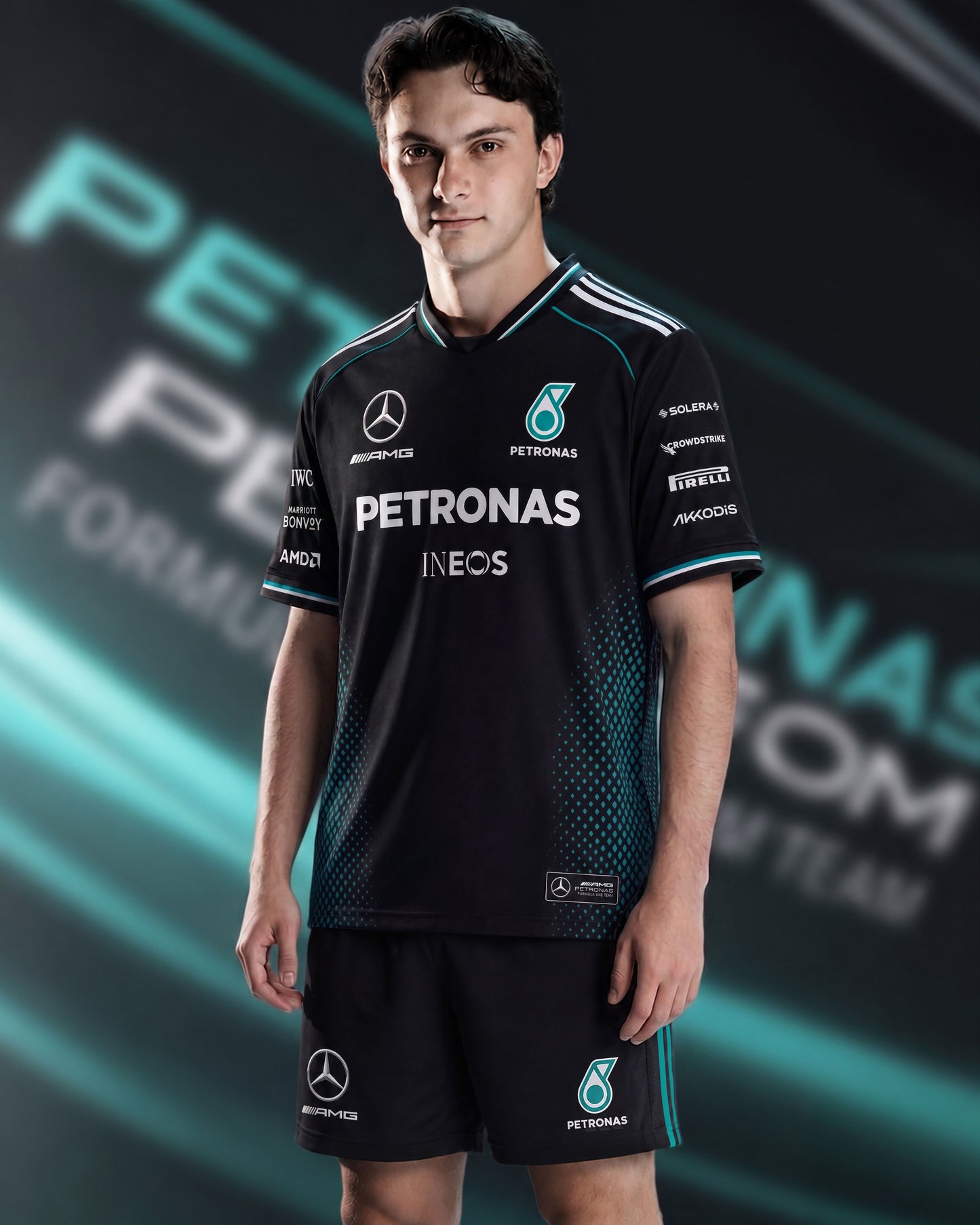 Personalized Merc Petronas F1 All Over Printed Shirt