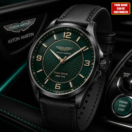 Personalized A-M Since 1913 Leather Strap Watch
