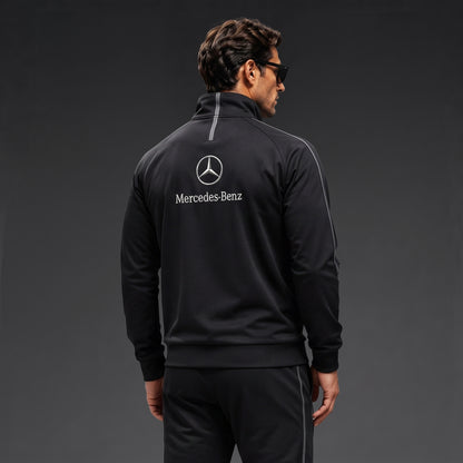 Personalized Merc Amg Zipper Stand Collar Jacket