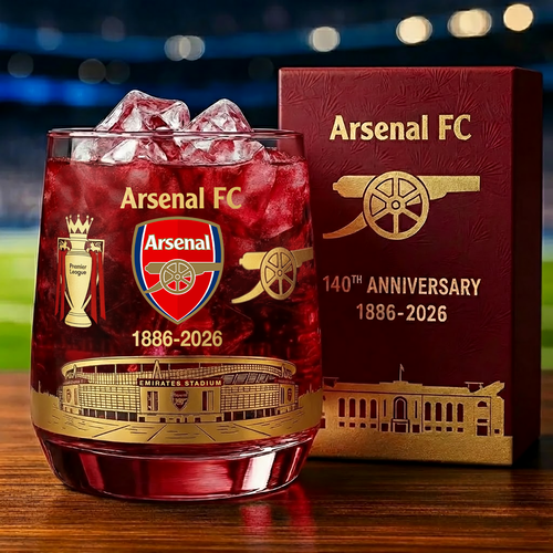 Ars 140 Years Anniversary Whisky , Arsenal Whiskey Glass, Holiday Gifts