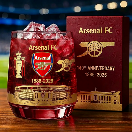 Ars 140 Years Anniversary Whisky , Arsenal Whiskey Glass, Holiday Gifts