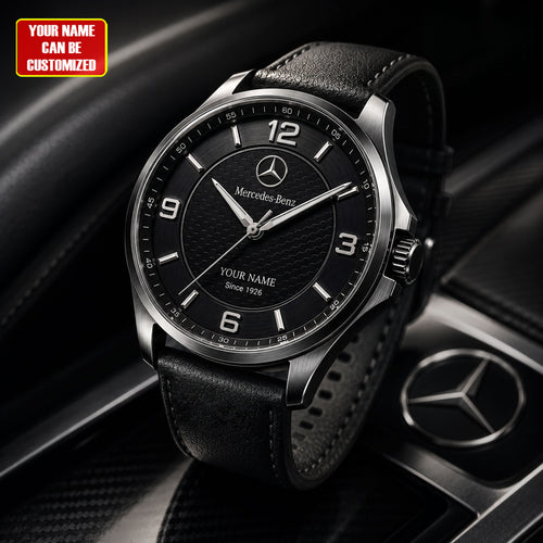 Personalized Merc Since 1926 Leather Strap Watch