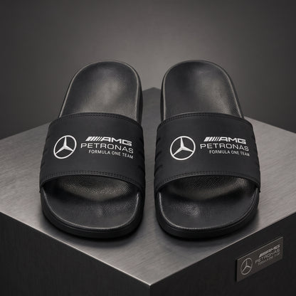Merc AMG Petronas Slides Custom Leather Sandals