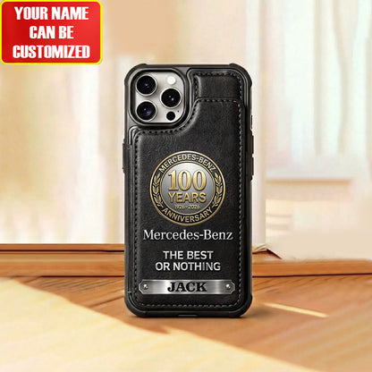 Mercedes 100th Edition - Personalized Merc Leather Phone Case