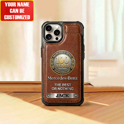 Mercedes 100th Edition - Personalized Merc Leather Phone Case
