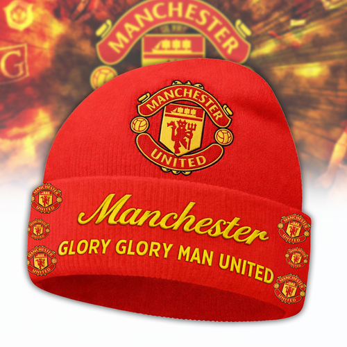 M.U Glory Glory Man Utd Beanie Hat