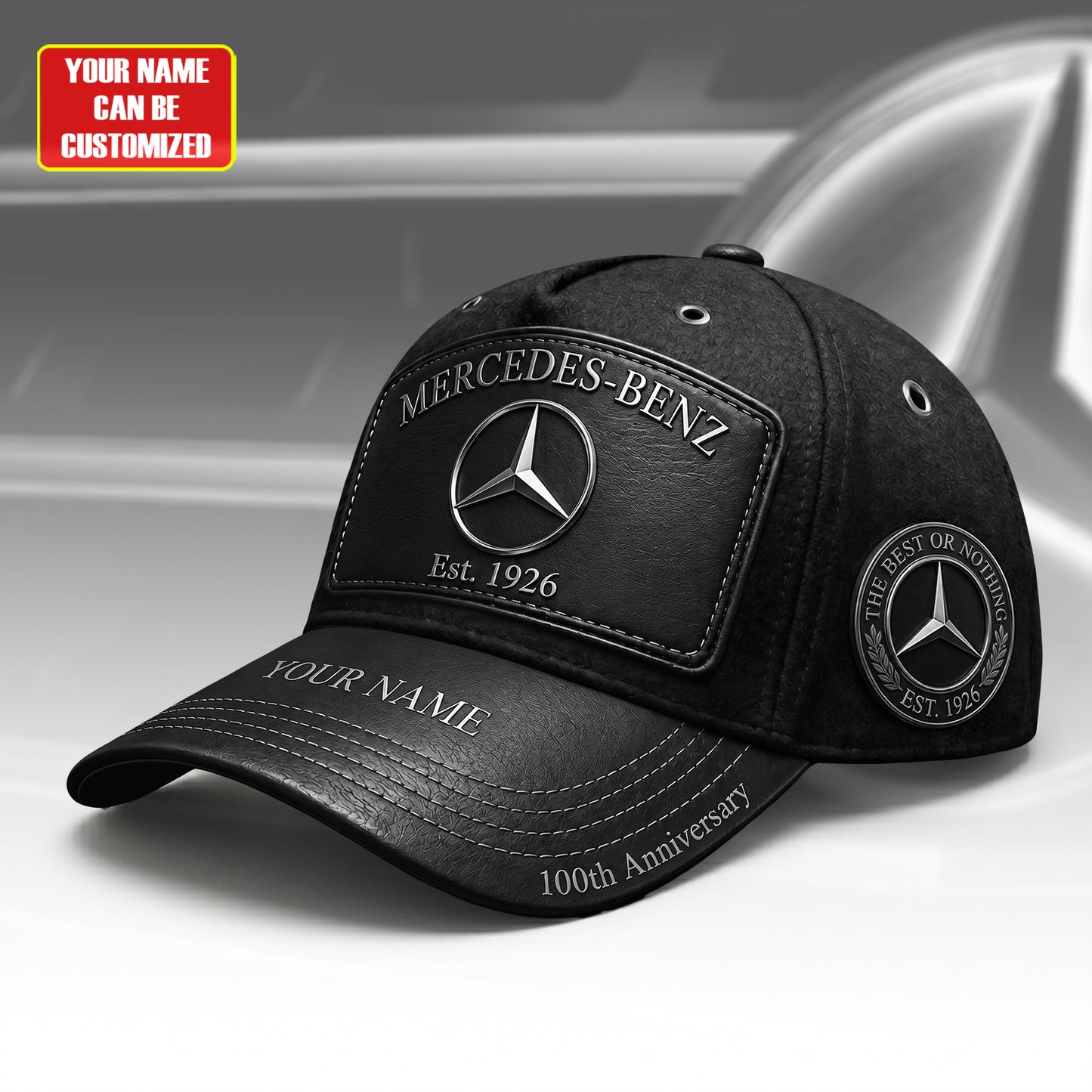 Personalized Merc Leather Vintage 100th Anniversary Classic Cap (1926-2026)
