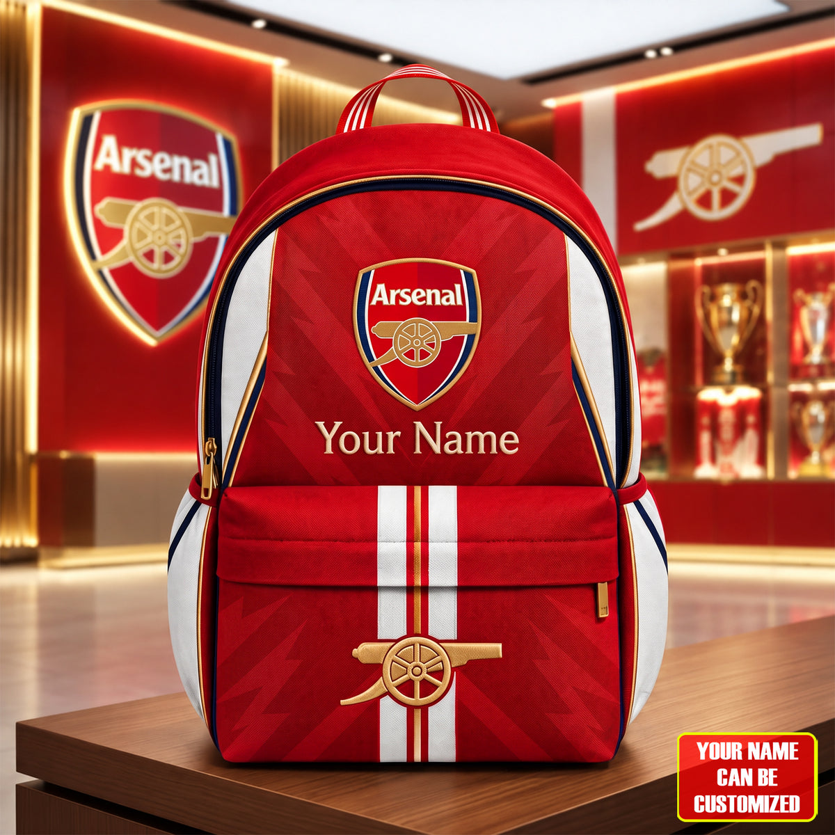 Arsenal Gunfans Sport Backpack with Custom Name – Gift for Arsenal Fans