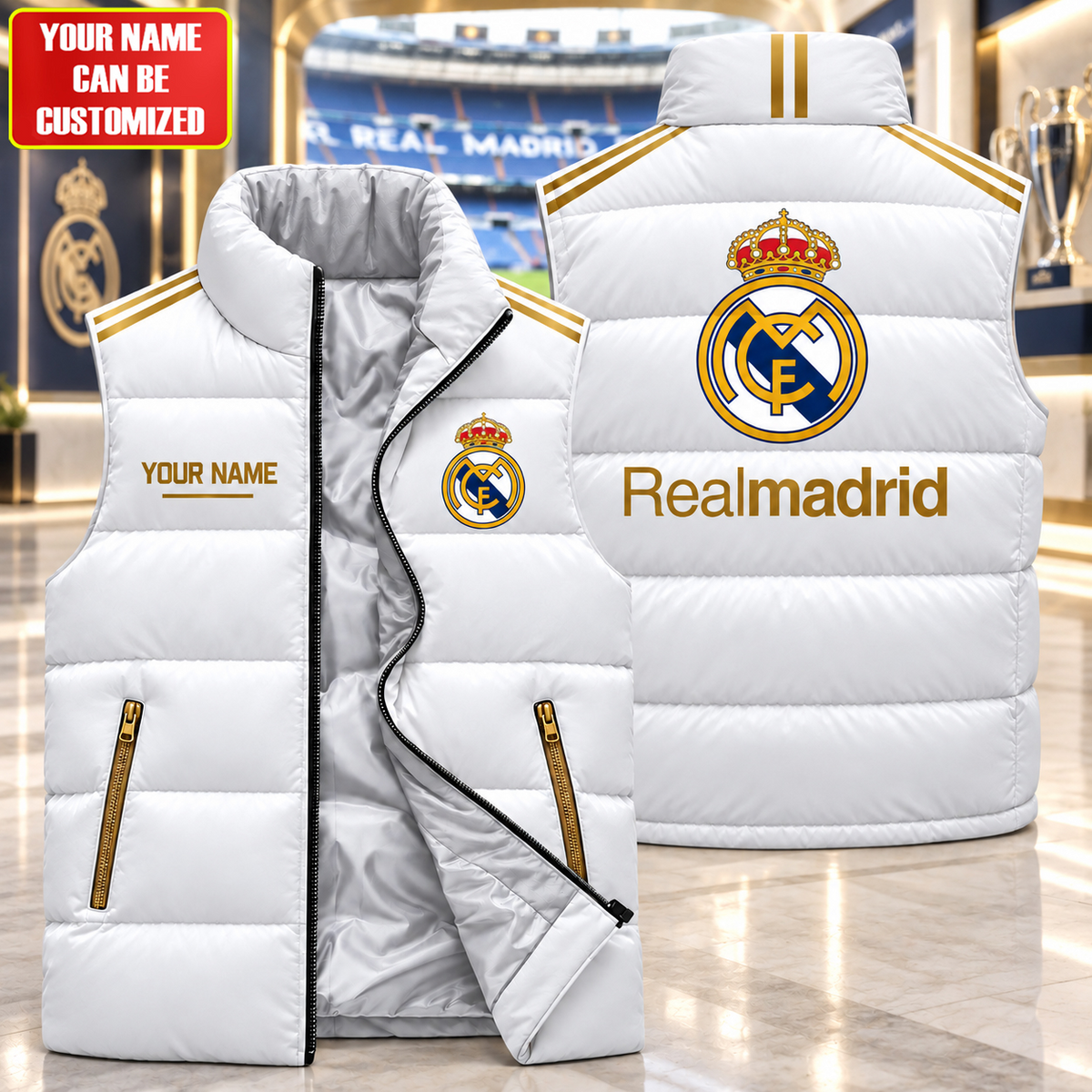 Real Hala Madrid 2026 Sleeveless Puffer Vest Jacket