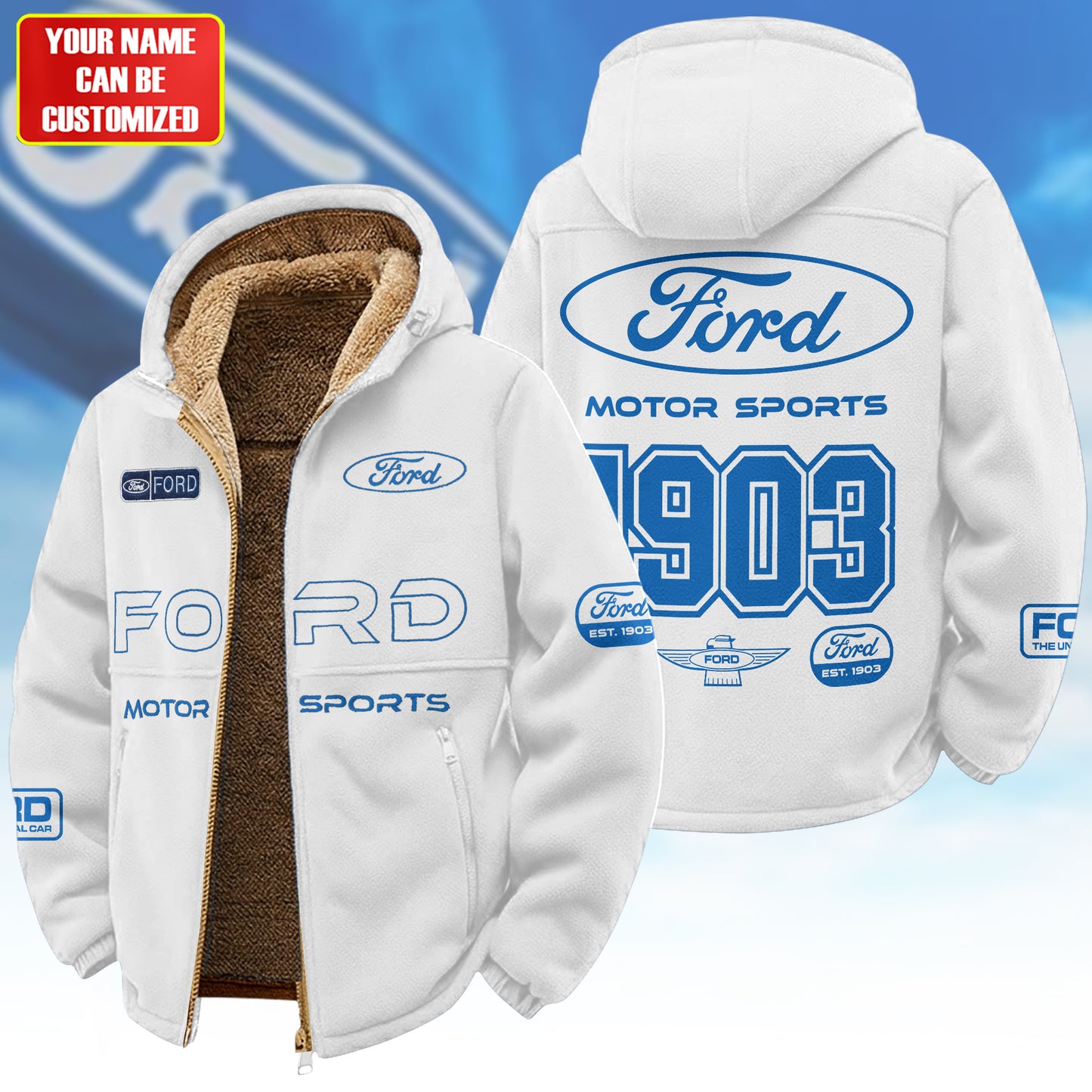 Personalized F Motorsport Warm Fleece Jacket