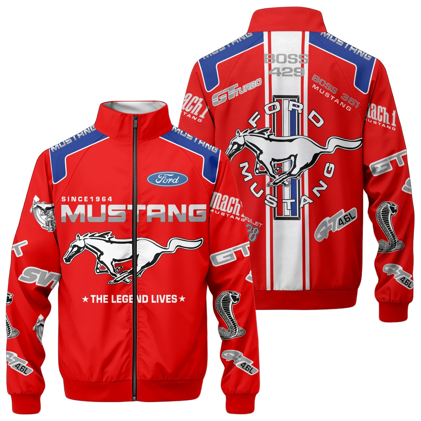 F Mustang The Legend Lives Stand Collar Jacket