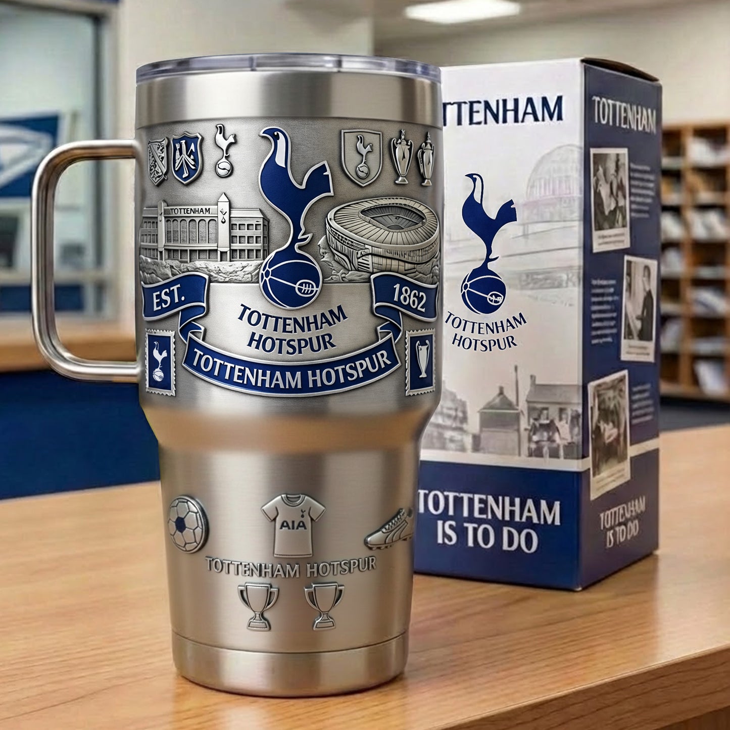 Tottenham Hotspur Silver Edition Insulated Tumbler 30oz 40oz