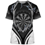 Personalized Name 3D Shirt For Darts Teams Silver Version P270113