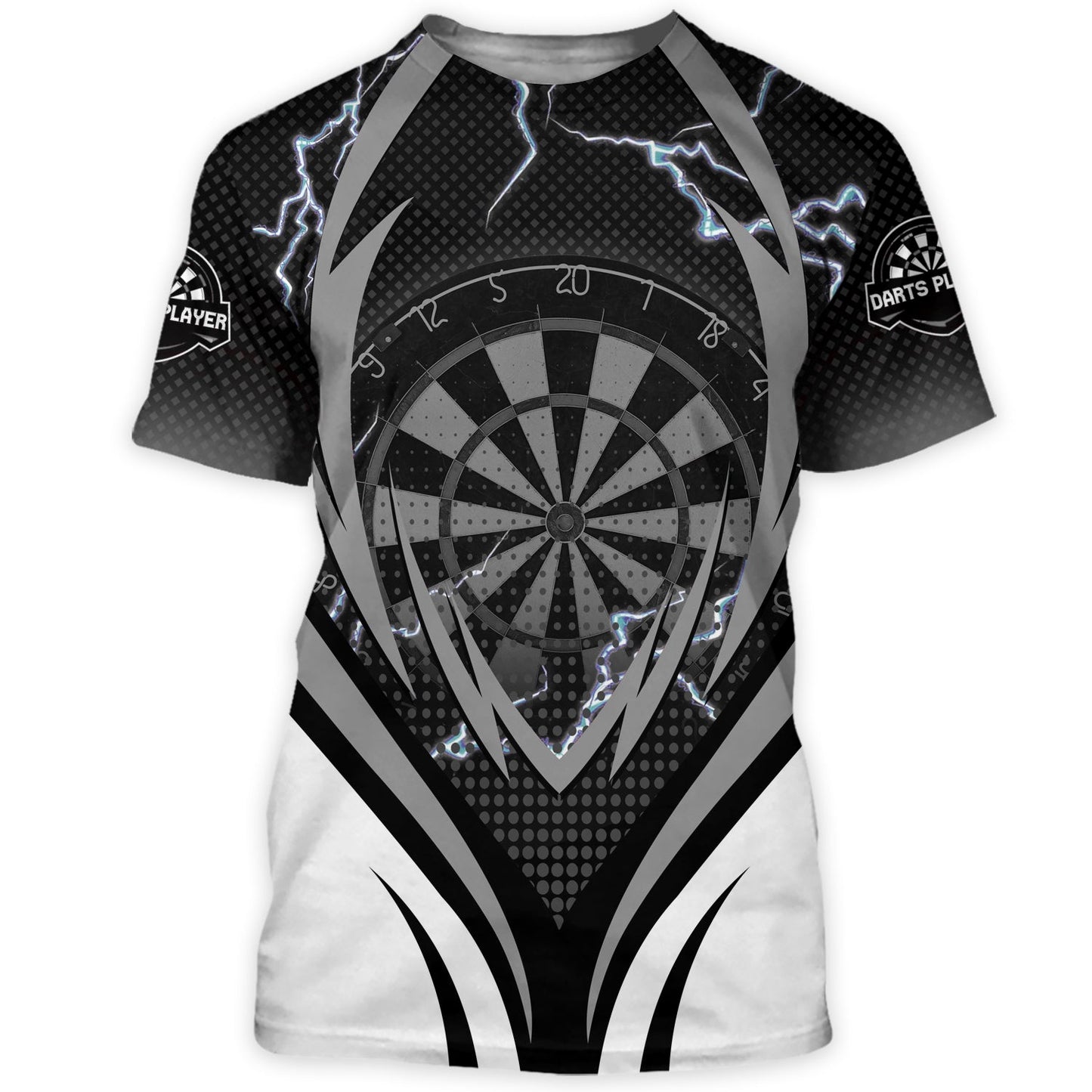 Personalized Name 3D Shirt For Darts Teams Silver Version P270113