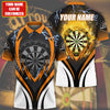 Personalized Name 3D Shirt For Darts Teams Orange Version