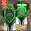 Personalized Name 3D Shirt For Darts Teams Green Version P270113